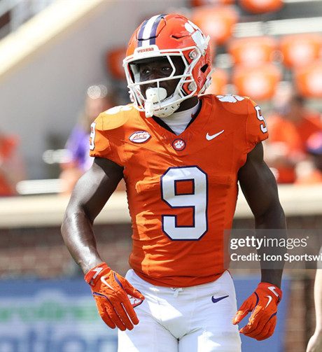 Clemson Tigers #9 Gideon Davidson Orange College Football Game Jersey 