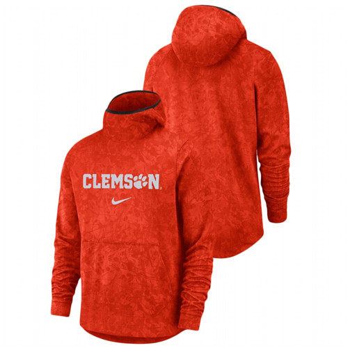 Clemson Tigers Basketball Spotlight Team Logo Pullover Men's Orange Hoodie