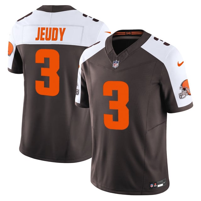 Cleveland Browns 'Alpha Dawg Edition' Vapor Limited Jersey brown white #3 Jerry Jeudy