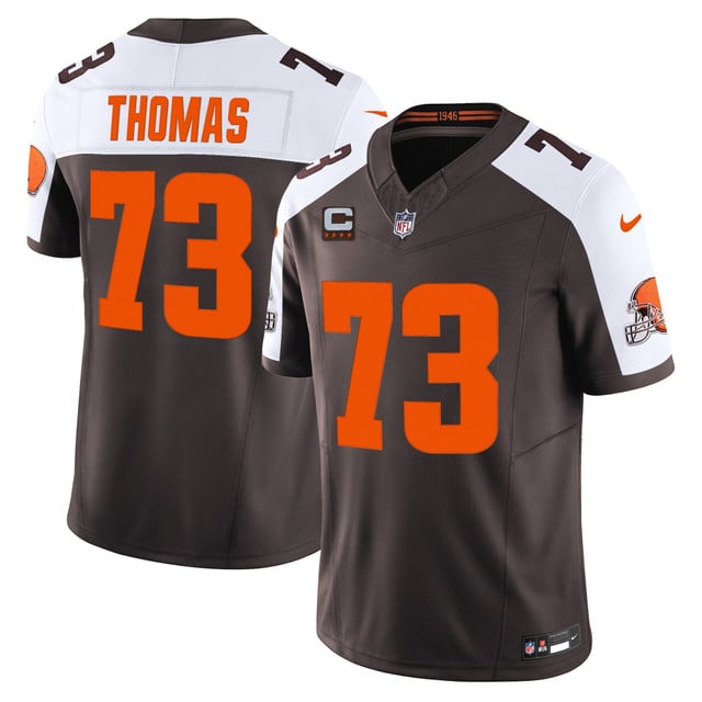 Cleveland Browns 'Alpha Dawg Edition' Vapor Limited Jersey brown white #73 Joe Thomas