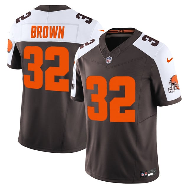 Cleveland Browns 'Alpha Dawg Edition' Vapor Limited Jersey brown white#32 Jim Brown