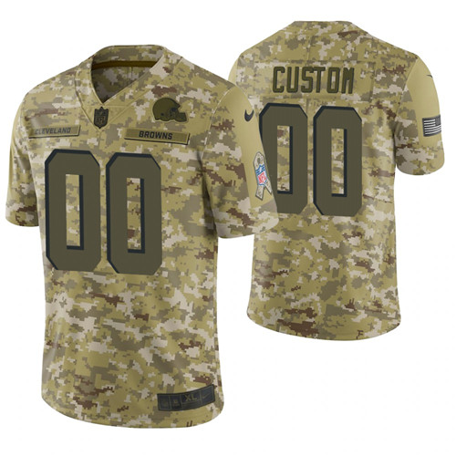 Cleveland Browns Custom Camo 2018 Salute to Service Limited Jersey