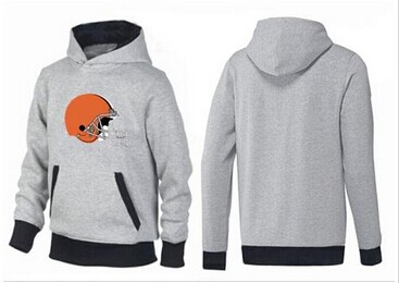Cleveland Browns Logo Pullover Hoodie Grey & Black
