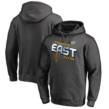 Cleveland Cavaliers Fanatics Branded 2018 Eastern Conference Champions Locker Room Pullover Hoodie Heather Charcoal