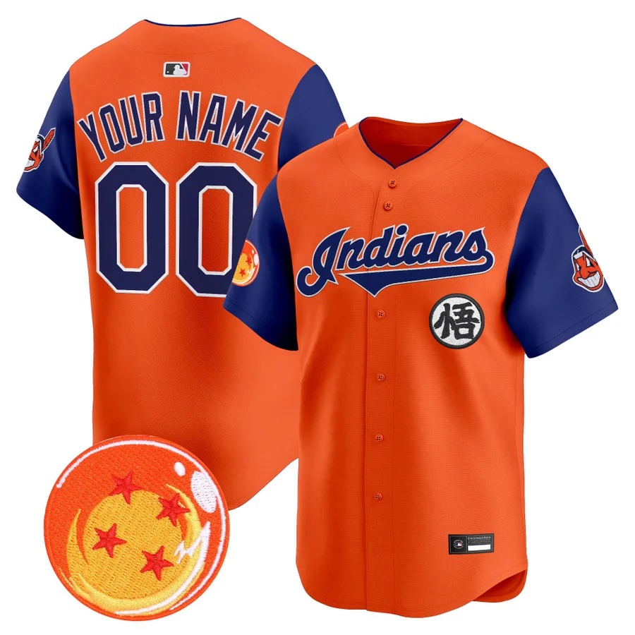 Cleveland Indians x Dragon Ball Vapor Premier Limited Custom Jersey alternate