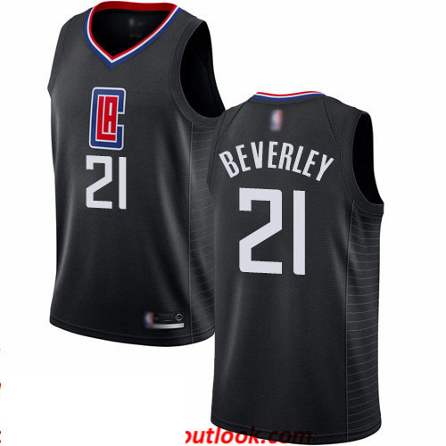 Clippers #21 Patrick Beverley Black Basketball Swingman Statement Edition Jersey