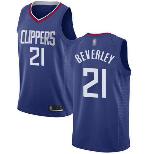 Clippers #21 Patrick Beverley Blue Basketball Swingman Icon Edition Jersey