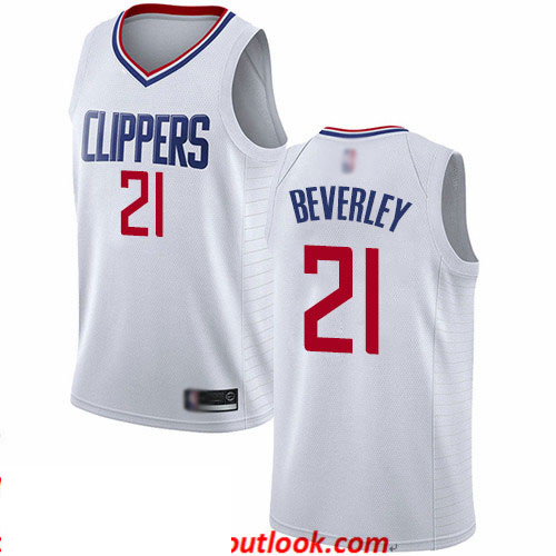 Clippers #21 Patrick Beverley White Basketball Swingman Association Edition Jersey