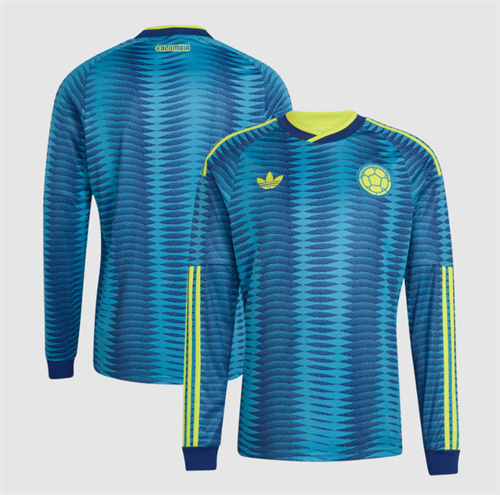 Colombia National Team adidas 2026 Away Replica Long Sleeve Jersey