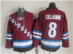Colorado Avalanche #8 Teemu Sel?nne 2002 CCM Vintage Burgundy Jersey
