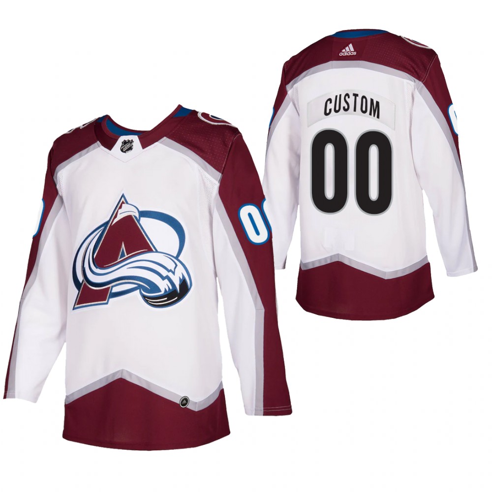 Colorado Avalanche Custom White 2021 Authentic Away Jersey