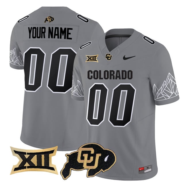 Colorado Buffaloes 2025 Vapor Limited Custom Jersey V2 gray