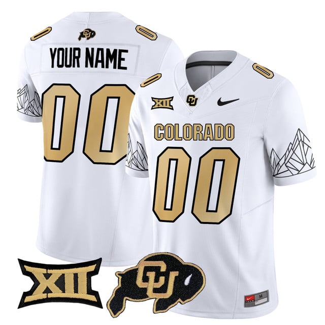 Colorado Buffaloes 2025 Vapor Limited Custom Jersey V2 white