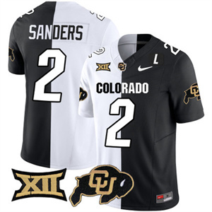Colorado Buffaloes Vapor Limited Football Jersey V2 - Big 12 XII Patch - All Stitched STRIPEOUT #2 SHEDEUR SANDERS