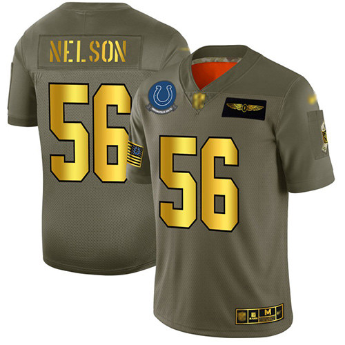 Colts #56 Quenton Nelson Camo Gold Men's Stitched Football Limited 2019 Salute To Service Jersey