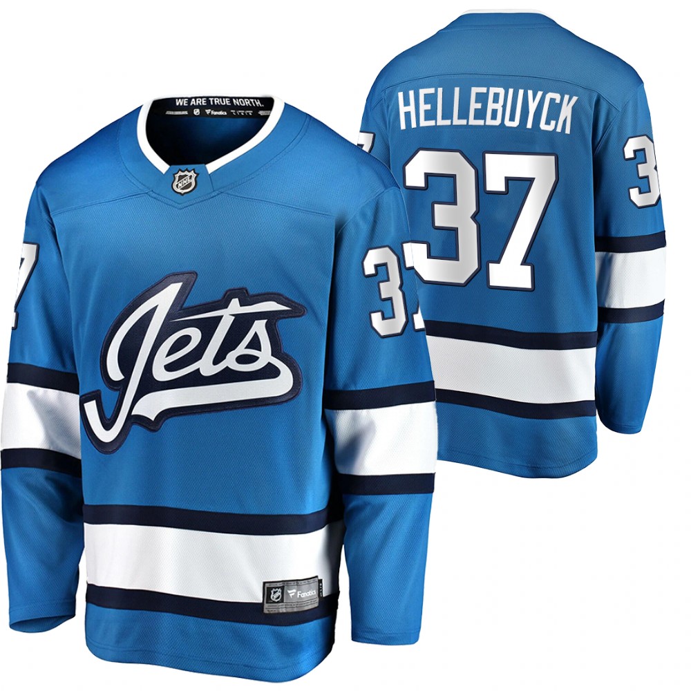 Connor Hellebuyck Jersey Winnipeg Jets 2020 Alternate Blue Breakaway Player Men's
