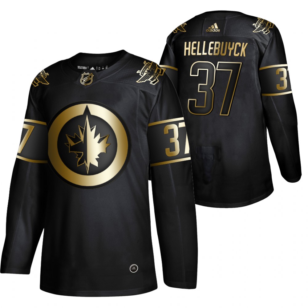 Connor Hellebuyck Winnipeg Jets Black Golden Edition 2020-21 Jersey Authentic Player