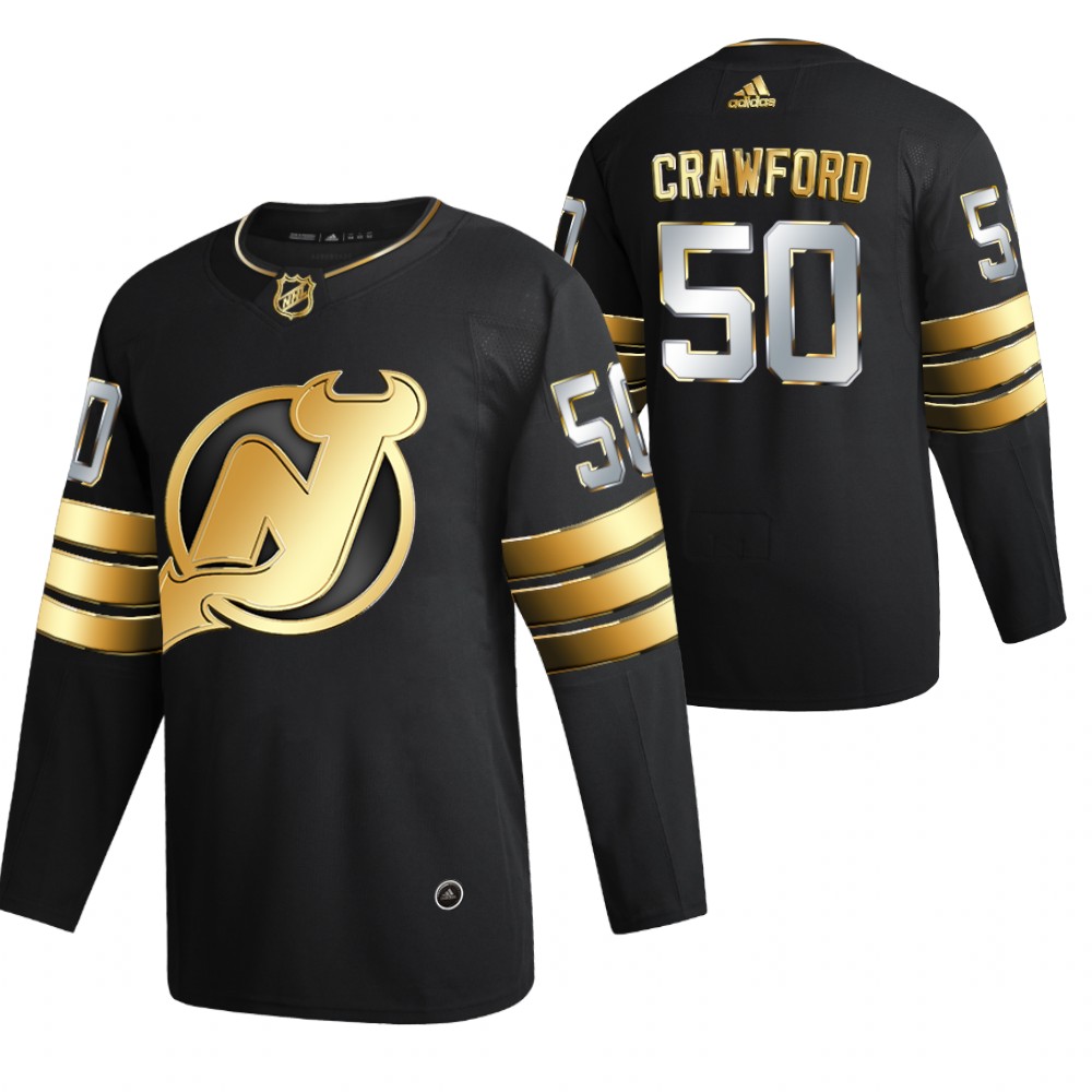 Corey Crawford New Jersey Devils Black 2021 Golden Edition Jersey Limited Authentic