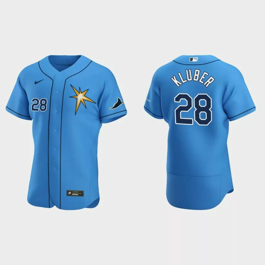 Corey Kluber Tampa Bay Rays Authentic Alternate Jersey – Light Blue