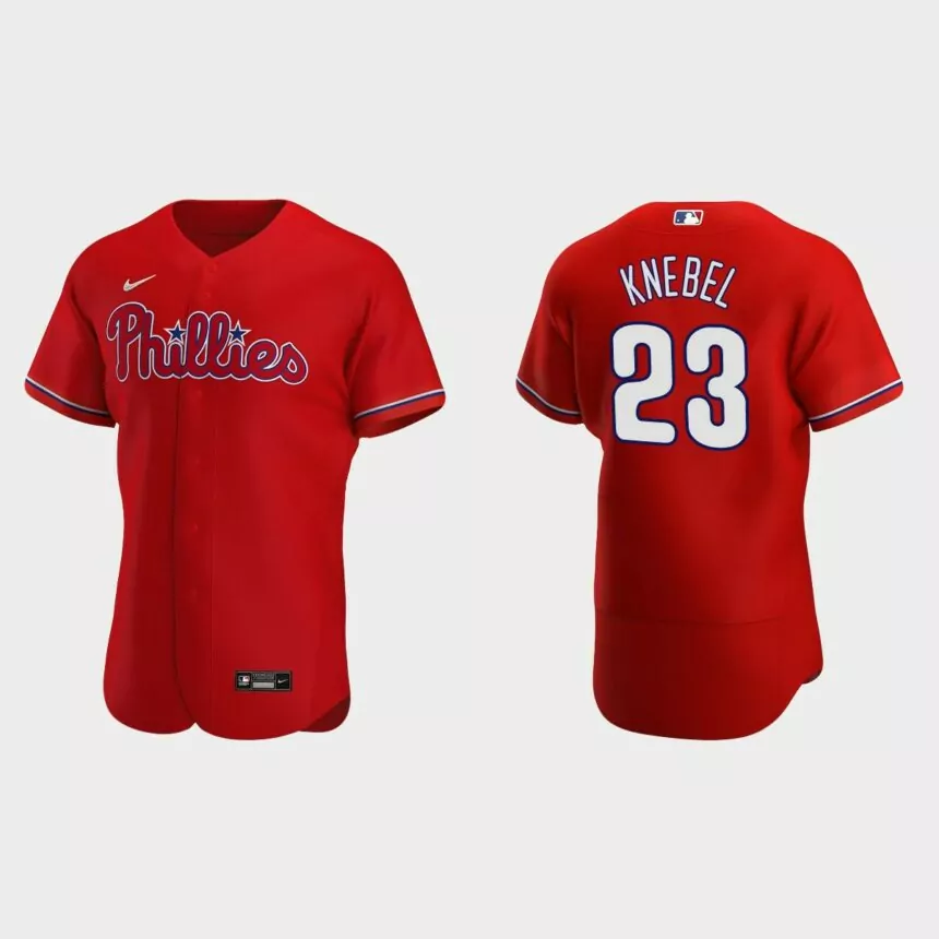 Corey Knebel Philadelphia Phillies Authentic Alternate Jersey – Red
