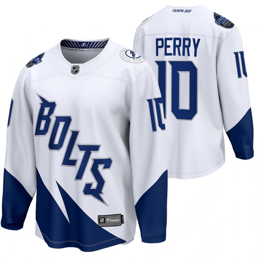 Corey Perry Jersey Tampa Bay Lightning 2022 Stadium Series White Fanatics