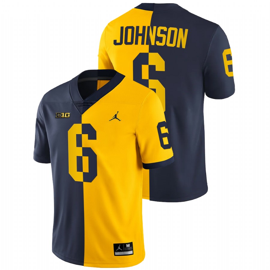 Cornelius Johnson Michigan Wolverines Navy Maize 2021-22 Split Edition College Football Jersey