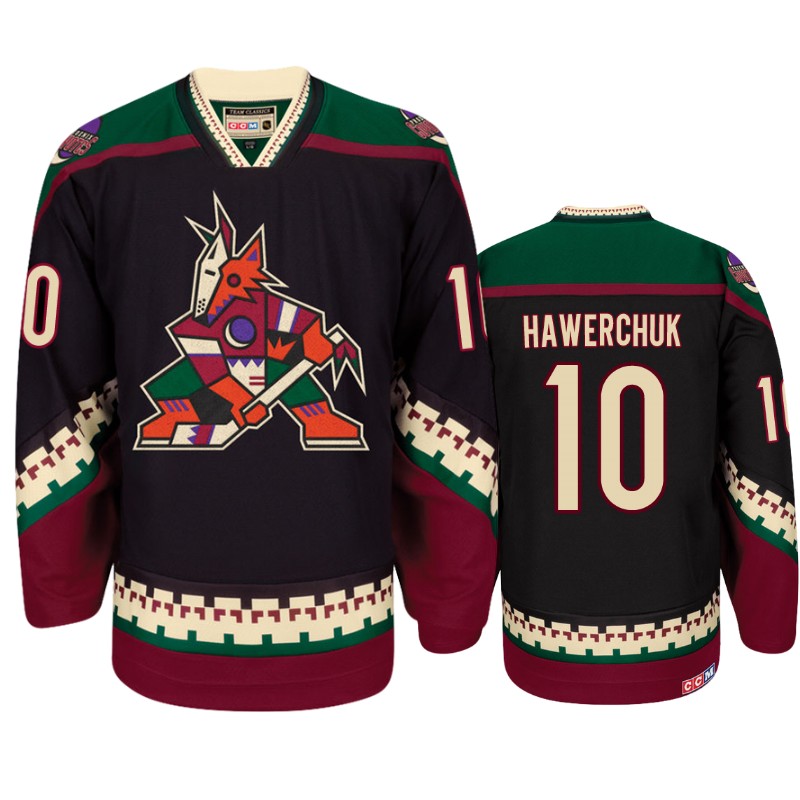 Coyotes Dale Hawerchuk Black Classic Throwback Jersey