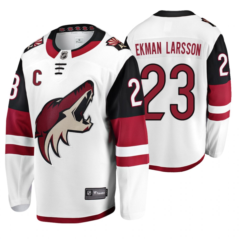 Coyotes Oliver Ekman-Larsson White Fanatics Branded Away Breakaway Jersey