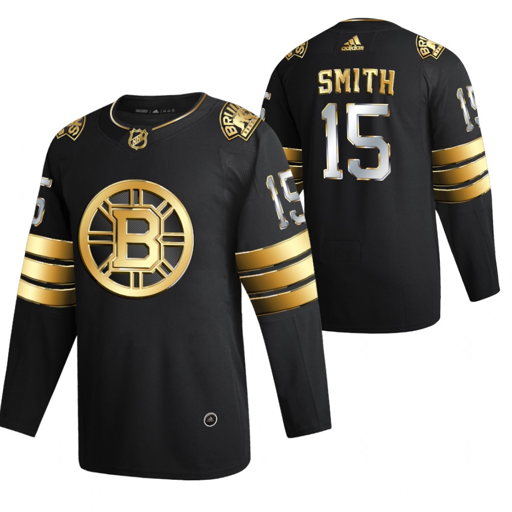 Craig Smith Boston Bruins Black 2021 Golden Edition Jersey Limited Authentic
