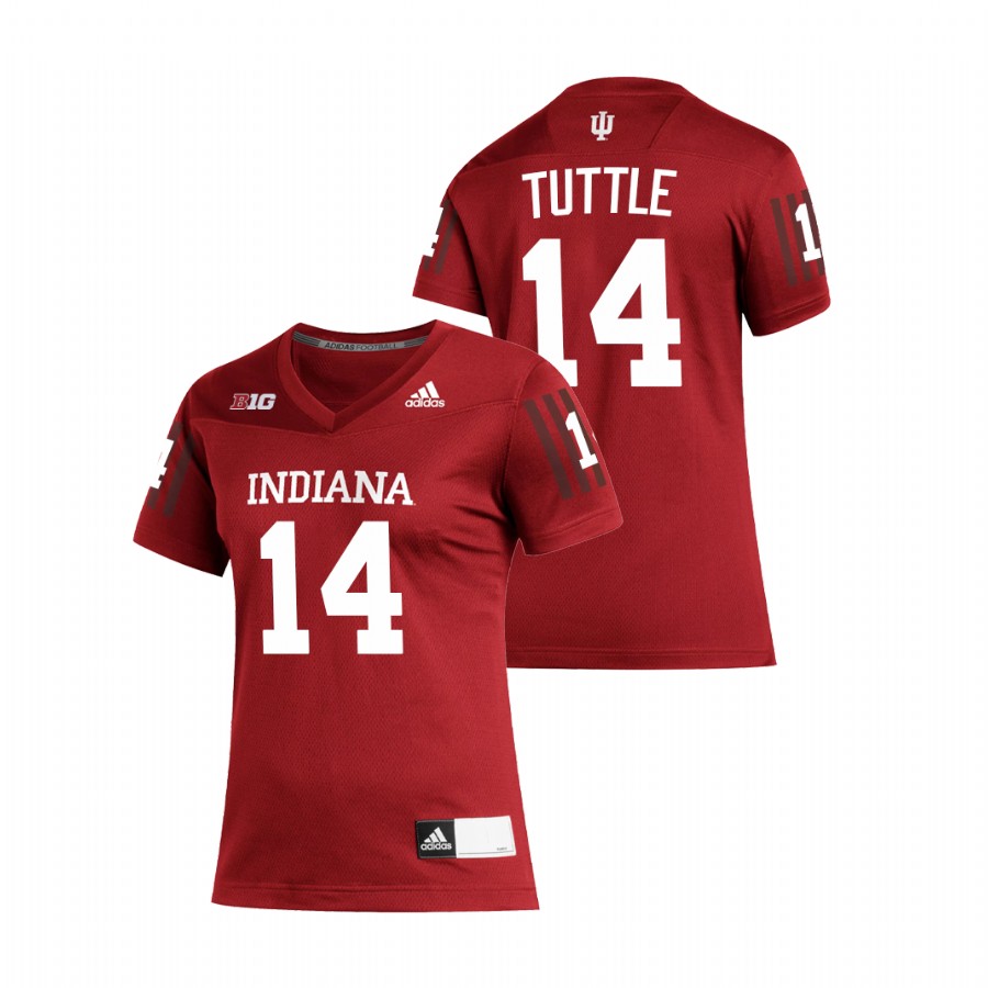 Crimson Women's Indiana Hoosiers Jack Tuttle Replica Football Jersey