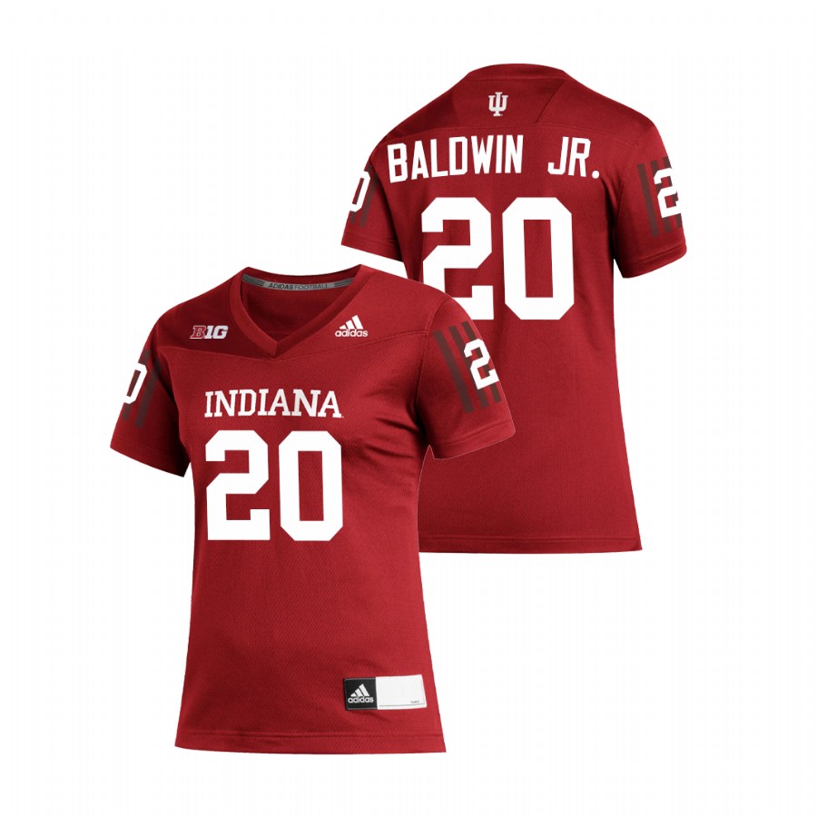 Crimson Women's Indiana Hoosiers Tim Baldwin Jr. Replica Football Jersey