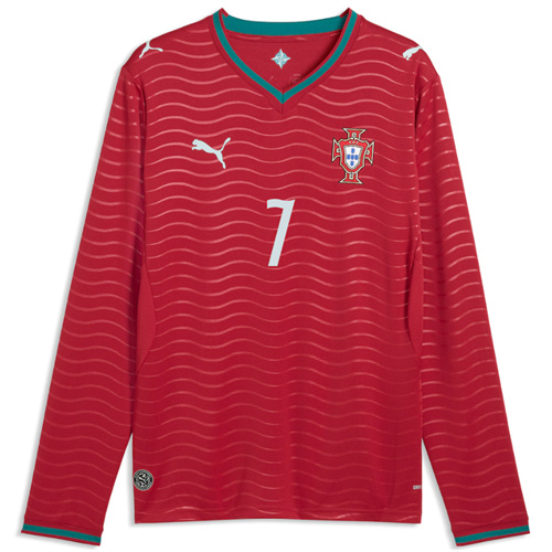 Cristiano Ronaldo Portugal National Team Puma 2026 Home Replica Long Sleeve Jersey