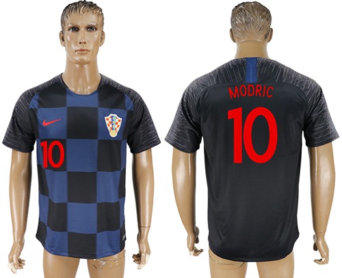 Croatia #10 Modric Away Soccer Country Jersey