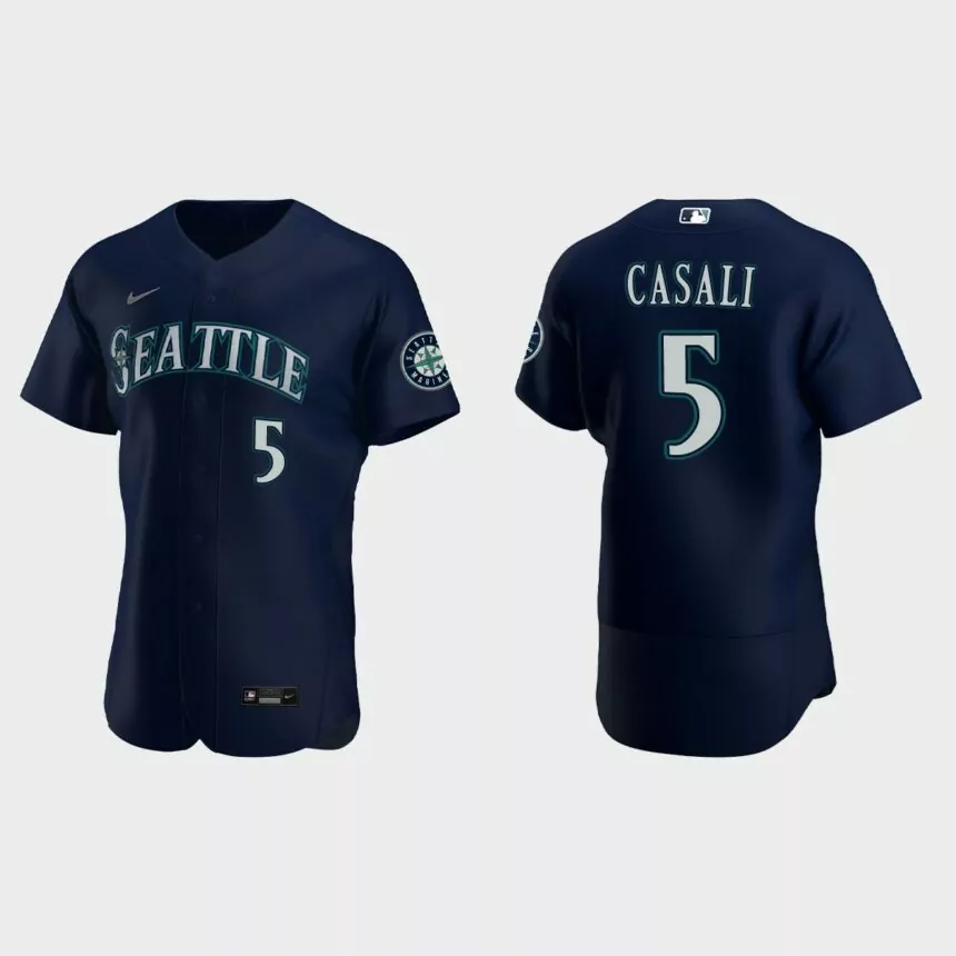 Curt Casali Seattle Mariners Authentic Jersey – Navy