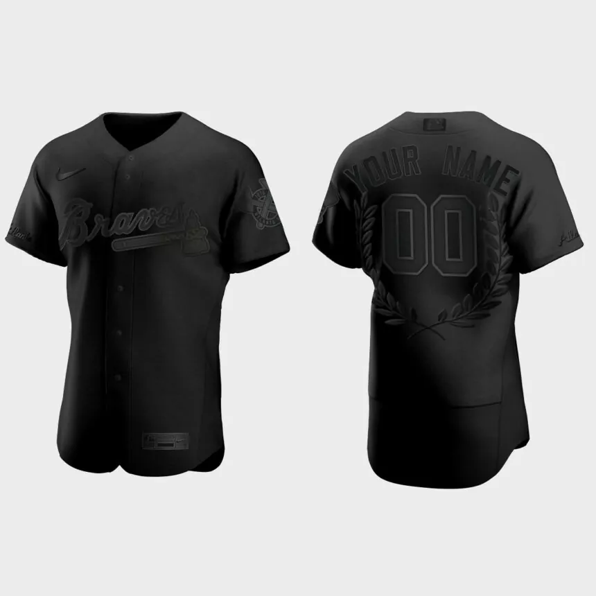 Custom #00 Los Angeles Dodgers Awards Collection Jersey – Black