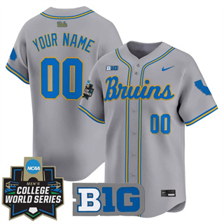 Custom  UCLA Bruins 2025 World Series Vapor Premier Limited  Jersey - All Stitched Gray