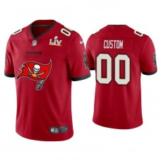 Custom 2021 Tampa Bay Buccaneers #00 Red Super Bowl LIV Champions Red Primary Logo Jersey