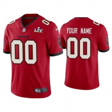 Custom 2021 Tampa Bay Buccaneers #00 Red Super Bowl LIV Red Vapor Limited Jersey