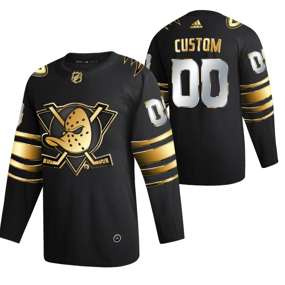 Custom Anaheim Ducks Black Golden Edition Jersey Limited Authentic
