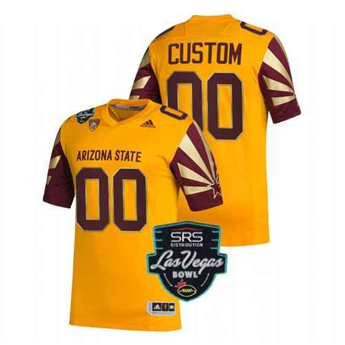 Custom Arizona State Sun Devils Gold Las Vegas Bowl Alternate Jersey
