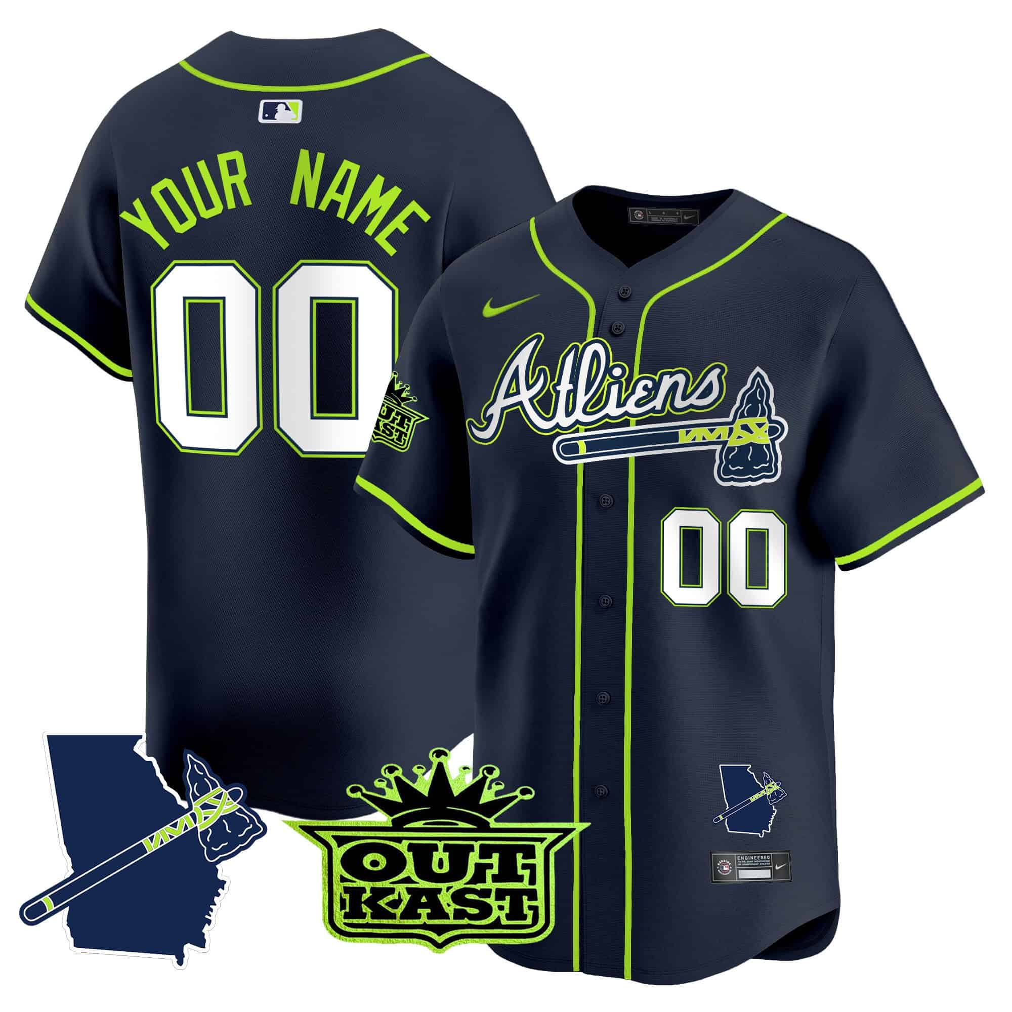 Custom Atlanta Braves Atliens Vapor Premier Limited  baseball  Jersey V2 – All Stitched Atliens