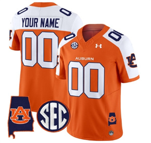 Custom Auburn Tigers 2024 Alabama Patch Vapor Limited Football  Jersey - All Stitched  ORANGE ALTERNATE