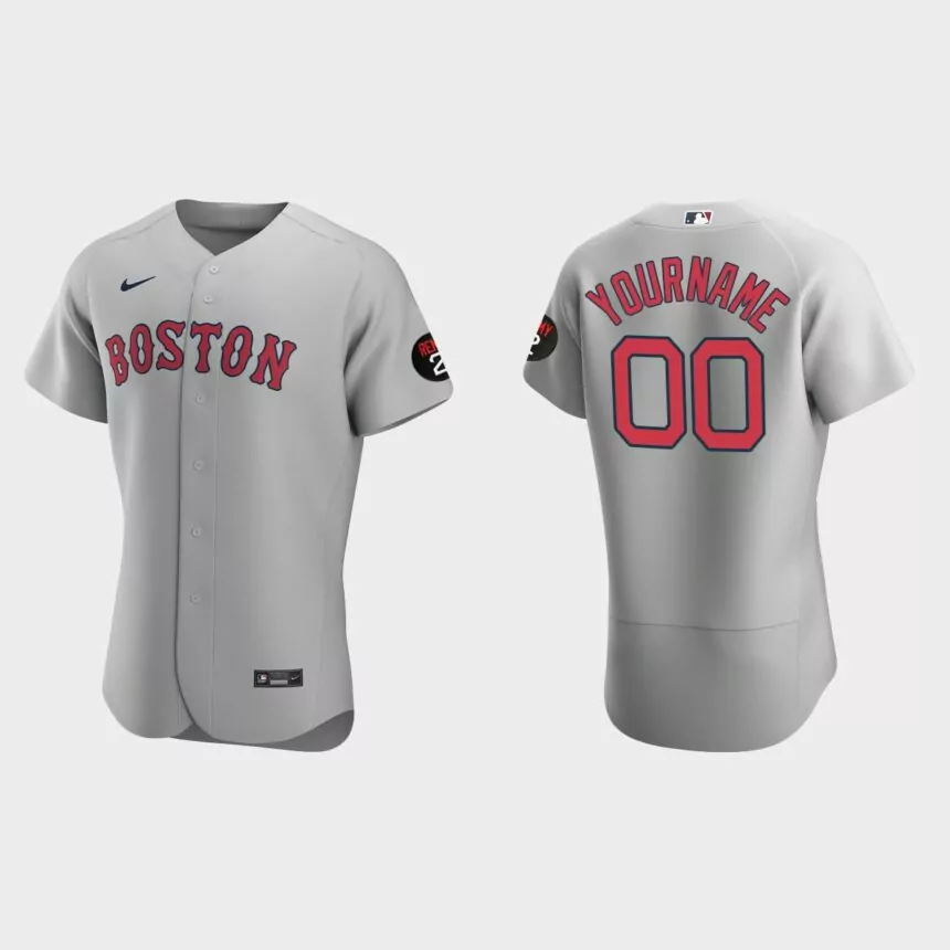 Custom Boston Red Sox Authentic Jerry Remy Jersey – Gray