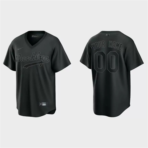 Custom Brooklyn Dodgers Pitch Black Fashion Replica Jersey – Black.jpg