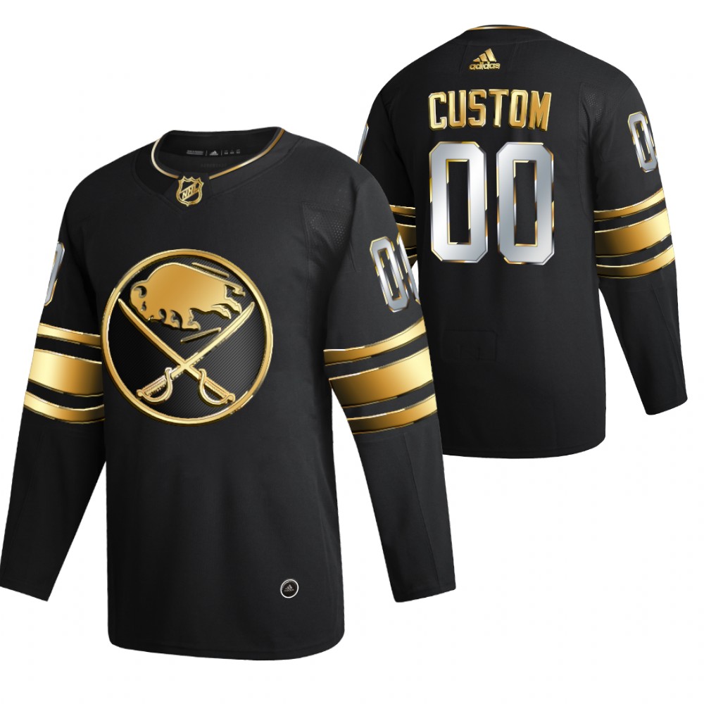 Custom Buffalo Sabres Black 2021 Golden Edition Jersey Limited Authentic
