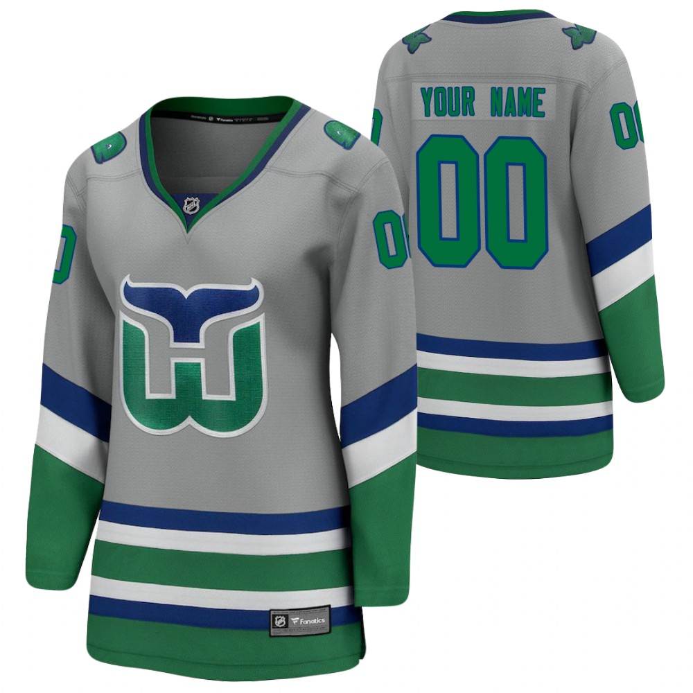 Custom Carolina Hurricanes 2021 Special Edition Gray Women Jersey
