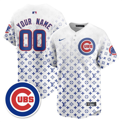 Custom Chicago Cubs Luxury Jersey white