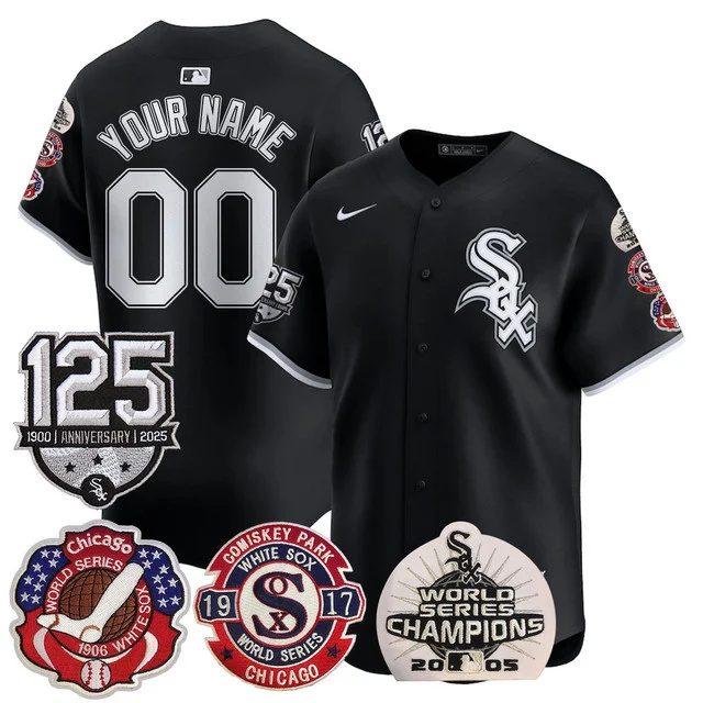 Custom Chicago White Sox 125th Anniversary - World Series Champions Jersey