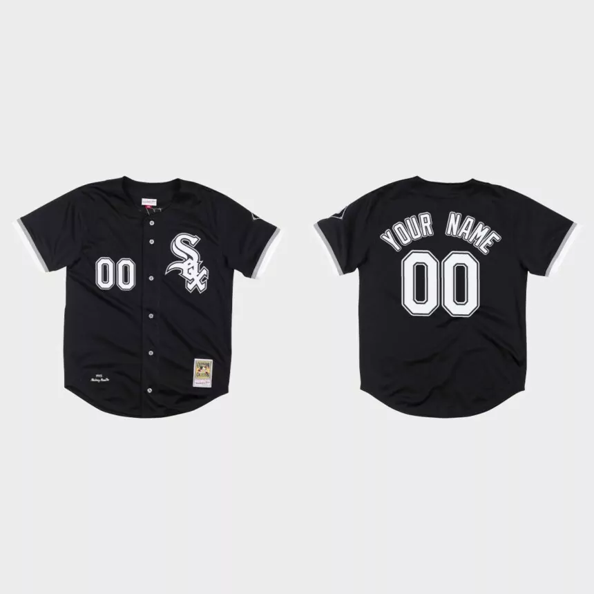 Custom Chicago White Sox 1993 Bo Jackson Authentic Jersey – Black