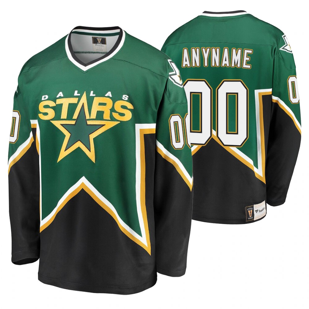 Custom Dallas Stars Kelly Green Heritage Premier Jersey Men's